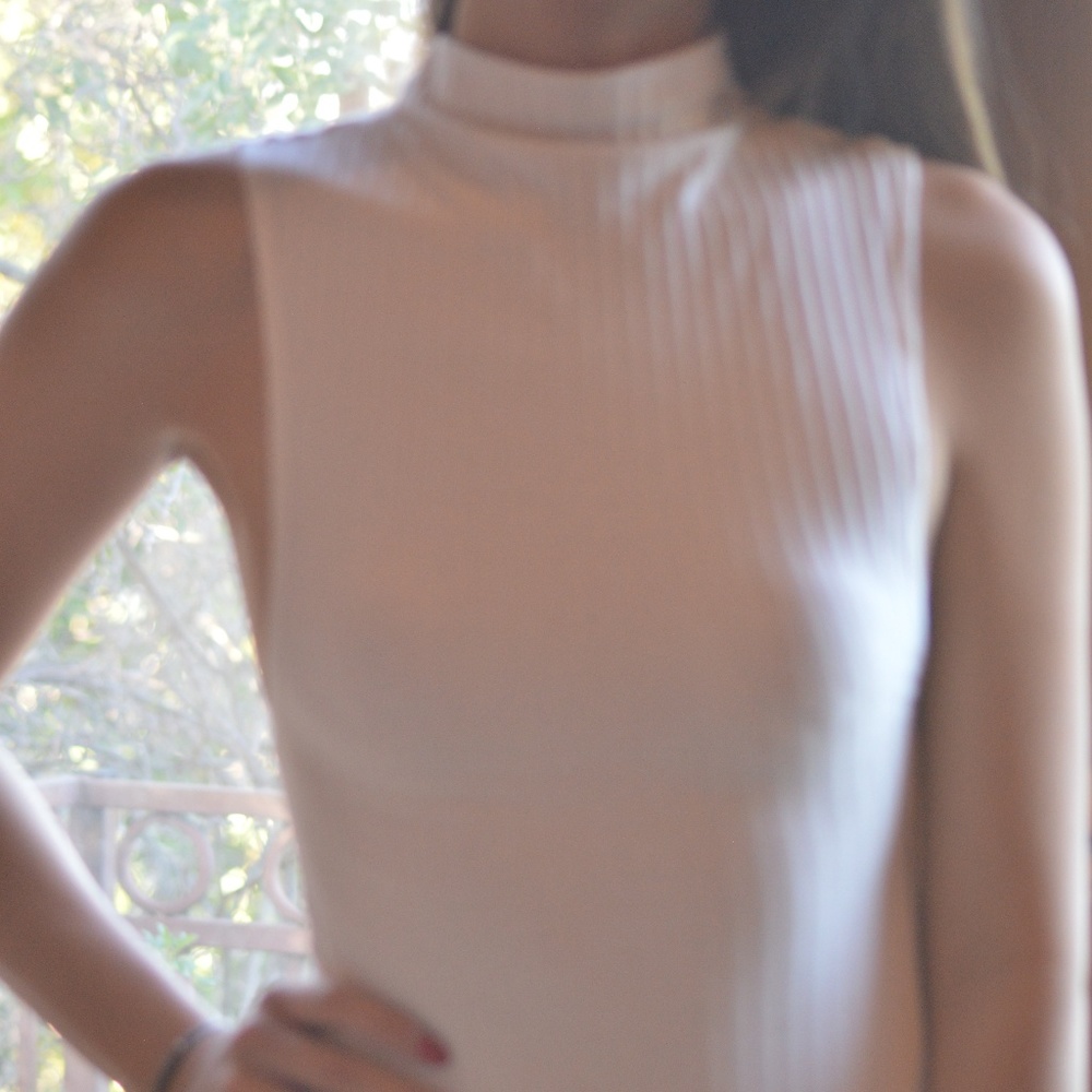 White Ribbed Body Suit - Picture 3 of 3